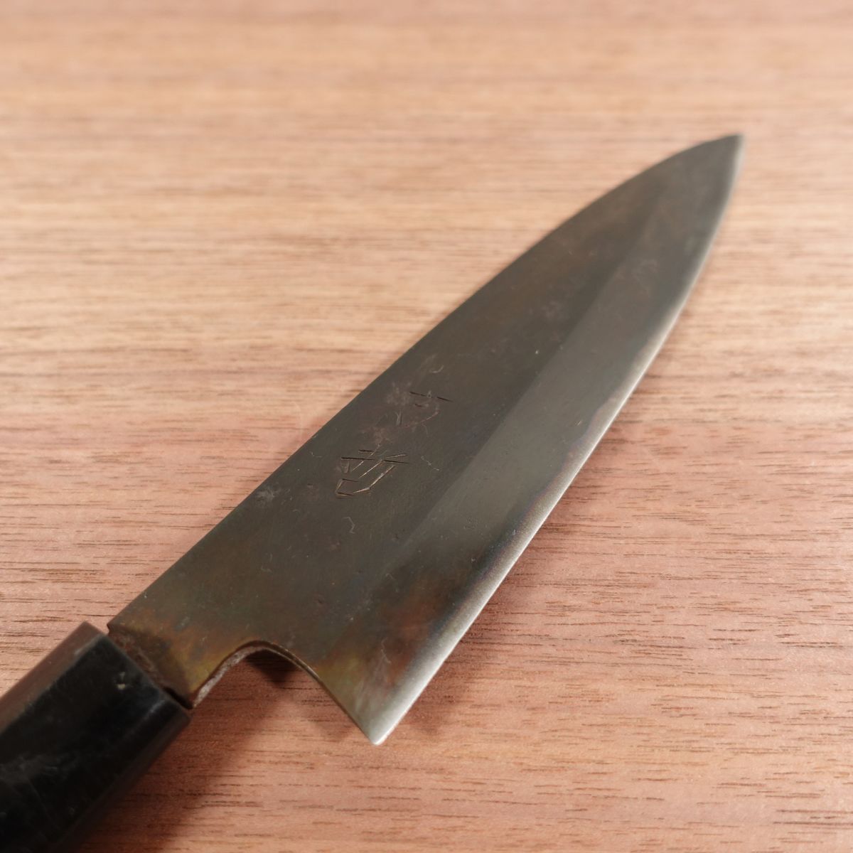 [HYPER REBORN] Mantetsu Funayuki Knife, Sharpened, Black Oxide Finish, Slim Deba, Thin Profile, Carbon Steel, Single Bevel, 160mm