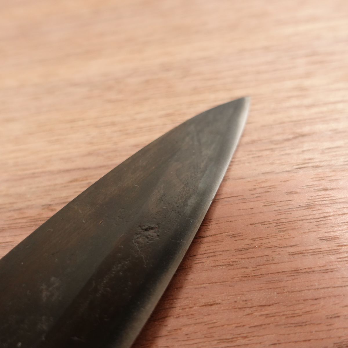 [HYPER REBORN] Mantetsu Funayuki Knife, Sharpened, Black Oxide Finish, Slim Deba, Thin Profile, Carbon Steel, Single Bevel, 160mm