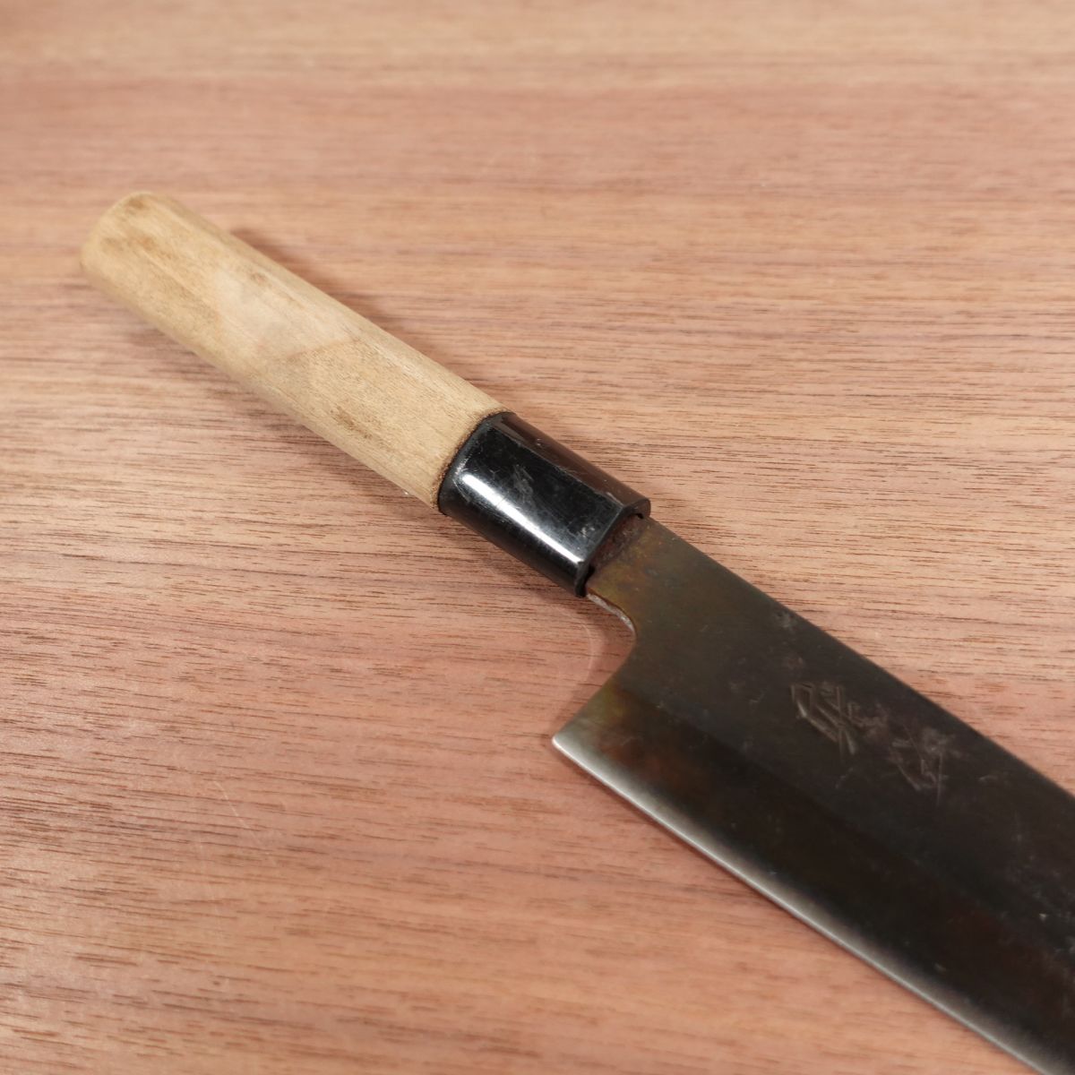 [HYPER REBORN] Mantetsu Funayuki Knife, Sharpened, Black Oxide Finish, Slim Deba, Thin Profile, Carbon Steel, Single Bevel, 160mm