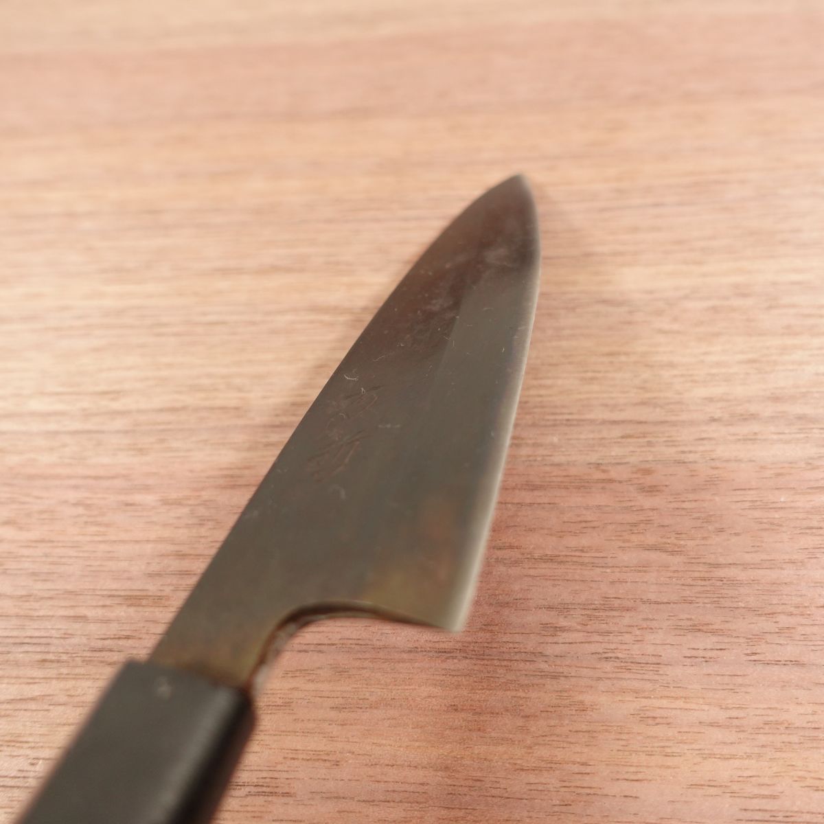[HYPER REBORN] Mantetsu Funayuki Knife, Sharpened, Black Oxide Finish, Slim Deba, Thin Profile, Carbon Steel, Single Bevel, 160mm