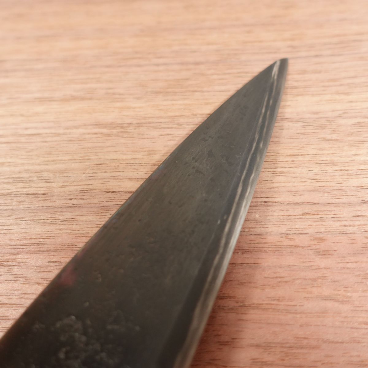 [HYPER REBORN] Tsukiji Masamoto Mioroshi Knife, Sharpened, Octagonal Water Buffalo Handle, Black Oxide Finish, Deba Knife, Wa-Gyuto, Single Bevel, 215mm