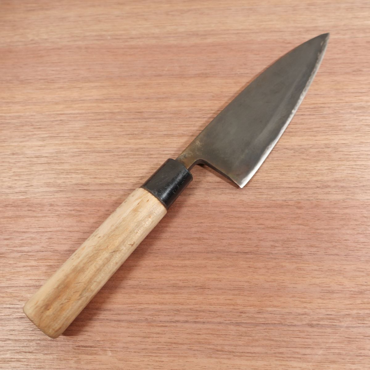 [HYPER REBORN] Tsukiji Masamoto Deba Knife, Sharpened, Black Oxide Finish, Shu, Single Bevel, Carbon Steel, 175mm