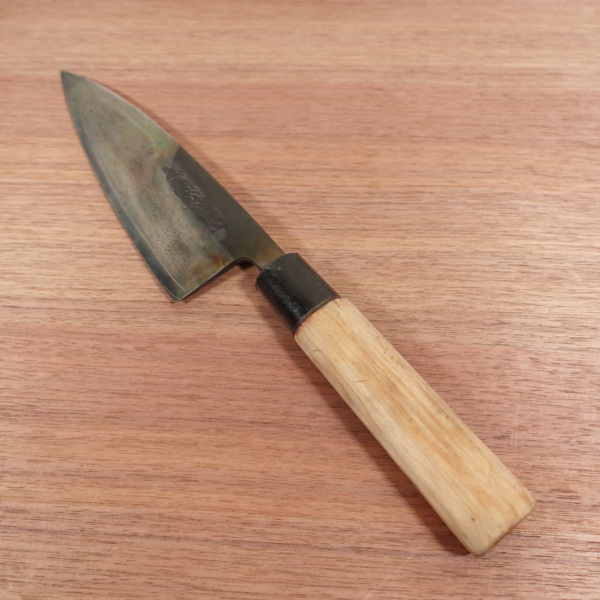 [HYPER REBORN] Tsukiji Masamoto Deba Knife, Sharpened, Black Oxide Finish, Shu, Single Bevel, Carbon Steel, 175mm