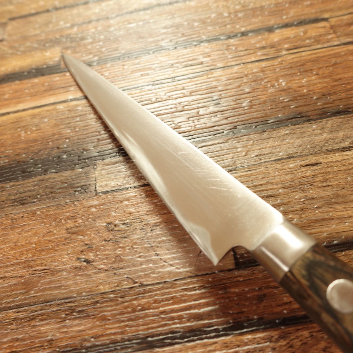 Ittou Petty Knife, Sharpened, Fruit Knife, Warikomi Construction, Decorative Cutting, Nearly Straight Edge, 135mm