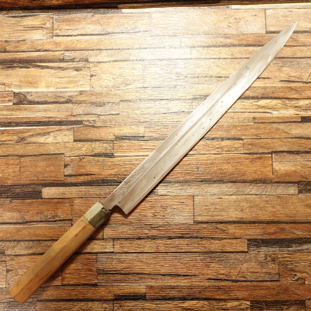 Aritsugu Yanagiba Knife, Sharpened, Water Buffalo Handle, Sashimi Knife, Special Edition, 360mm