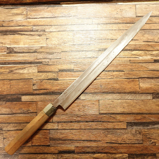 Aritsugu Yanagiba Knife, Sharpened, Water Buffalo Handle, Sashimi Knife, Special Edition, 360mm