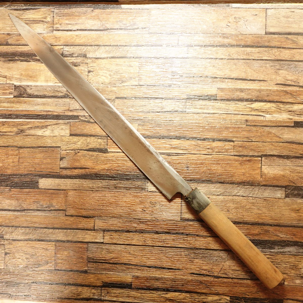 Aritsugu Yanagiba Knife, Sharpened, Water Buffalo Handle, Sashimi Knife, Special Edition, 360mm