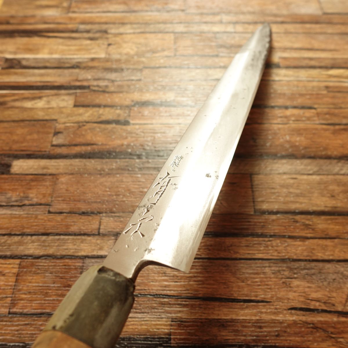 Aritsugu Yanagiba Knife, Sharpened, Water Buffalo Handle, Sashimi Knife, Special Edition, 360mm