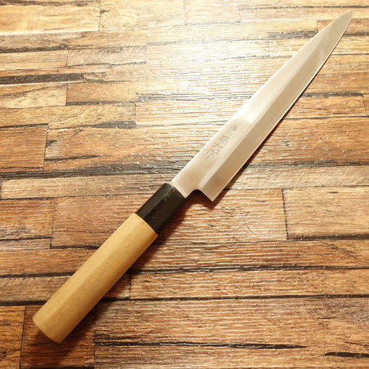 Noshu Magoroku Yanagiba Knife, Sharpened, Sashimi Knife, Stainless Steel, Lightly Used, 215mm