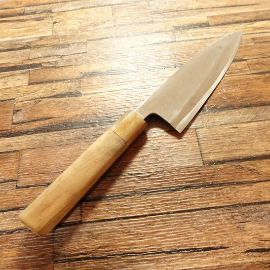 Sugimoto Deba Knife, Sharpened, Water Buffalo Handle, Sugimoto C, Carefully Used, 150mm