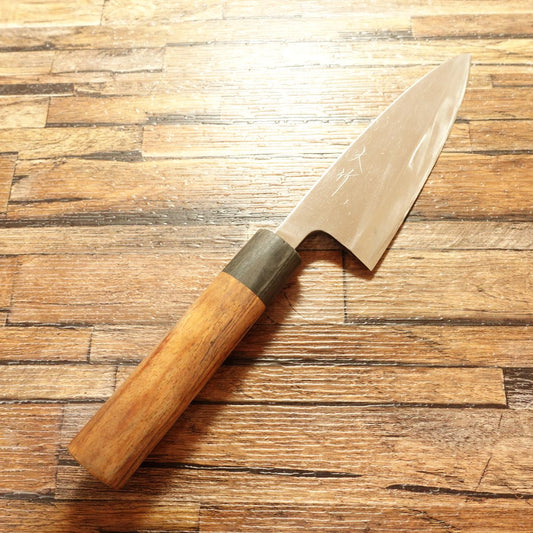 Otake Deba Knife, Sharpened, Wooden Ferrule, Hagane Steel, Single Bevel, 140mm
