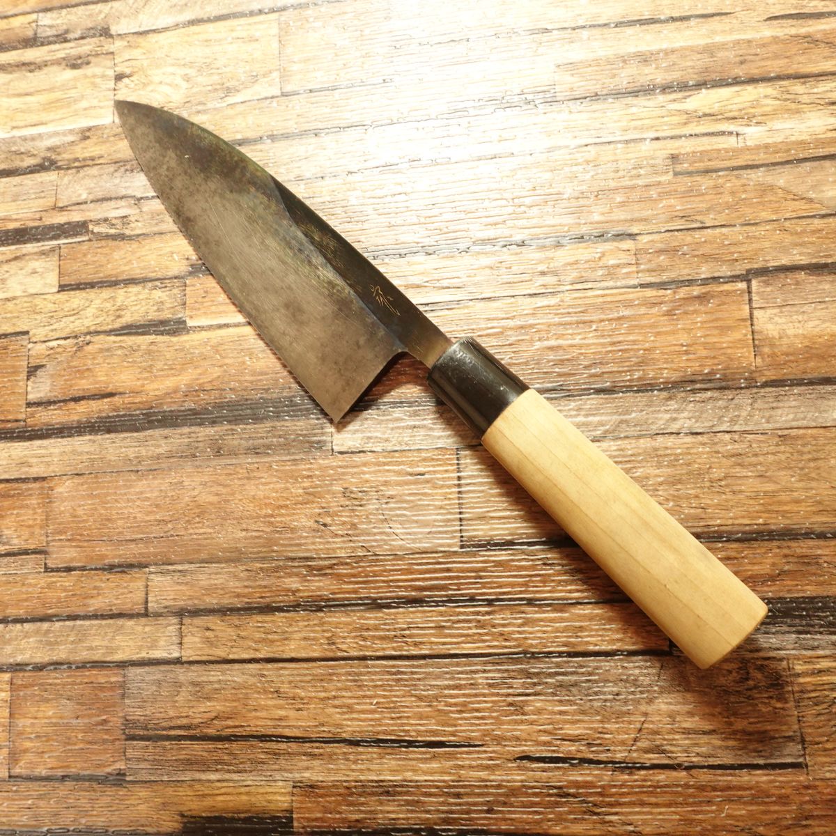 [HYPER REBORN] Yoshitomo Deba Knife, Sharpened, Black Oxide Finish, Hagane Steel, 170mm