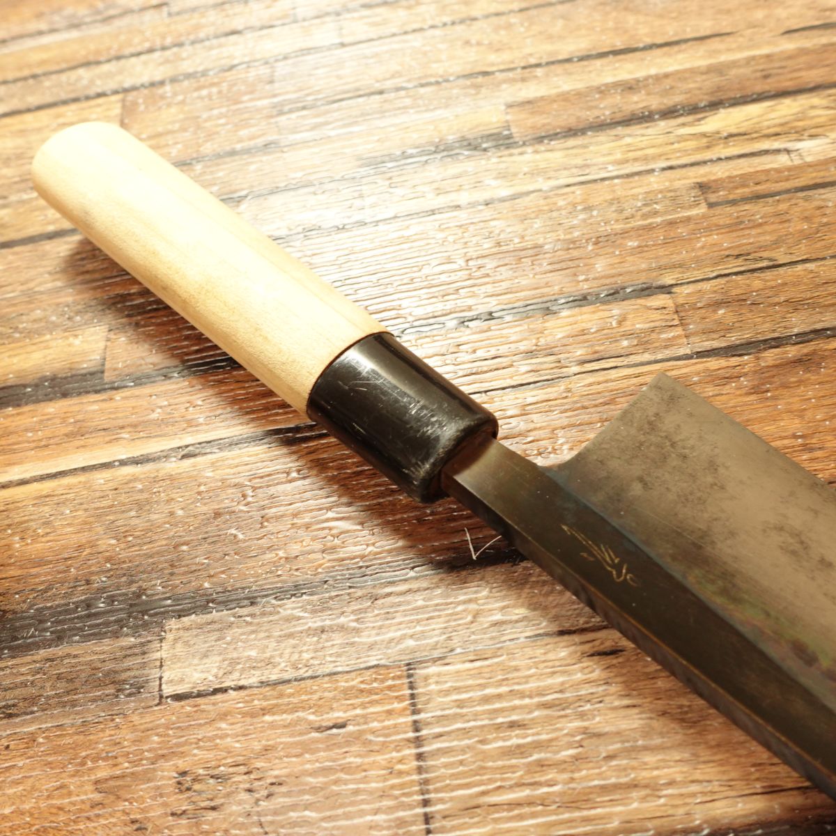 [HYPER REBORN] Yoshitomo Deba Knife, Sharpened, Black Oxide Finish, Hagane Steel, 170mm