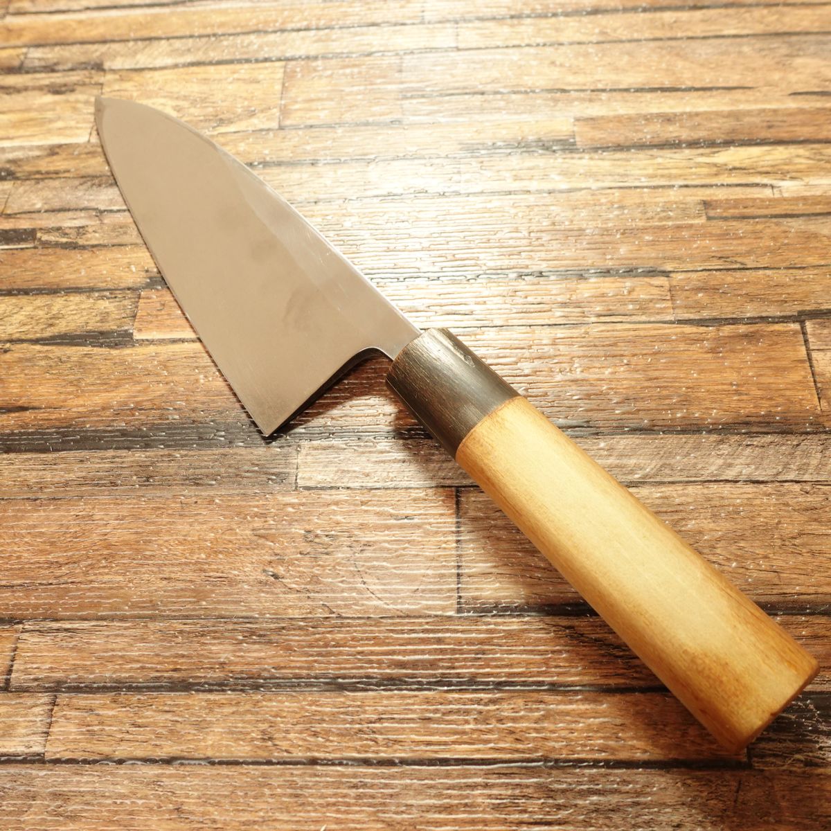 Takeaki Deba Knife, Sharpened, Water Buffalo Handle, Thick Blade, Betsuuchi, Hagane Steel, Single Bevel, 170mm