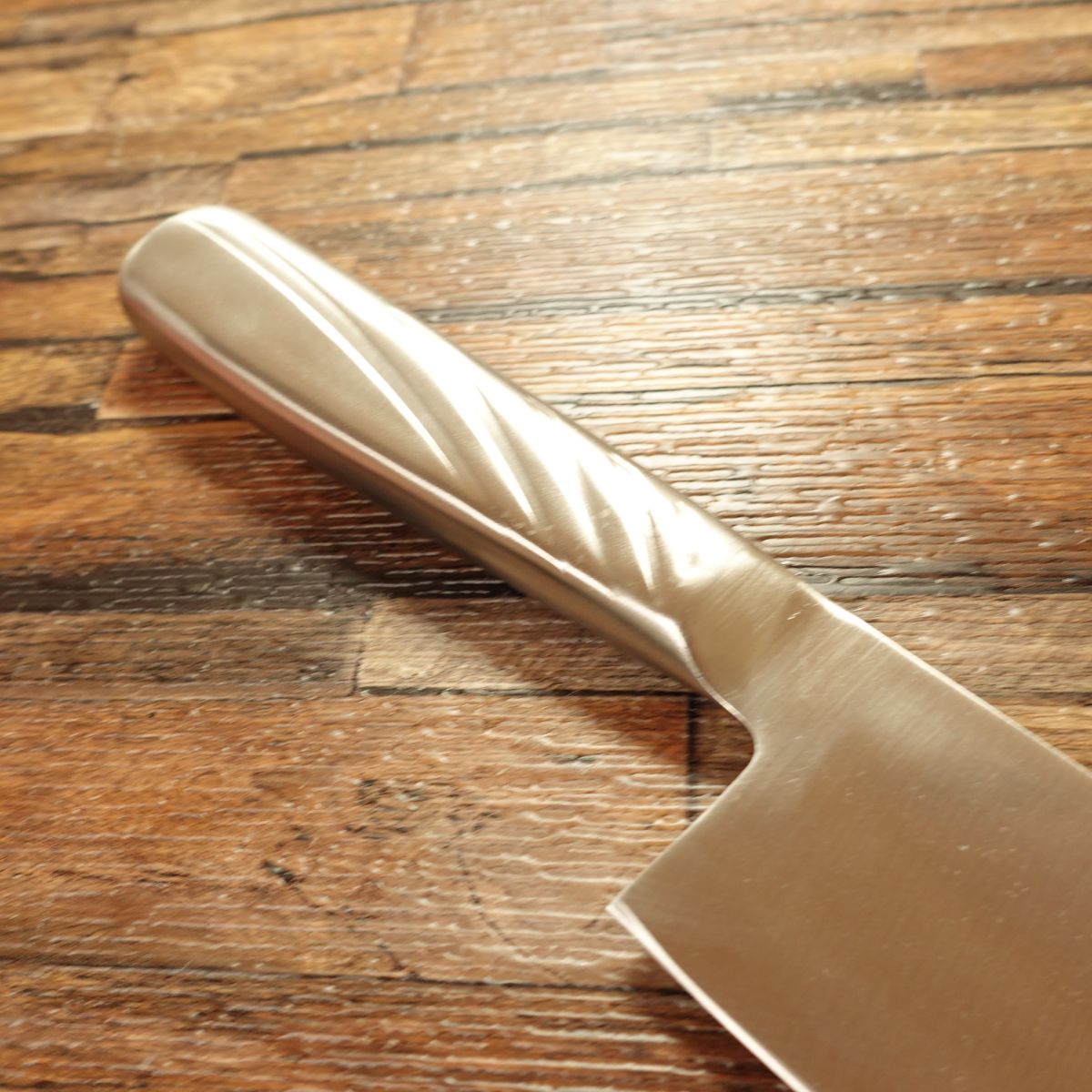 Tan Hikoaki Santoku Knife, Sharpened, All-Stainless Steel, All-Purpose Knife, 165mm