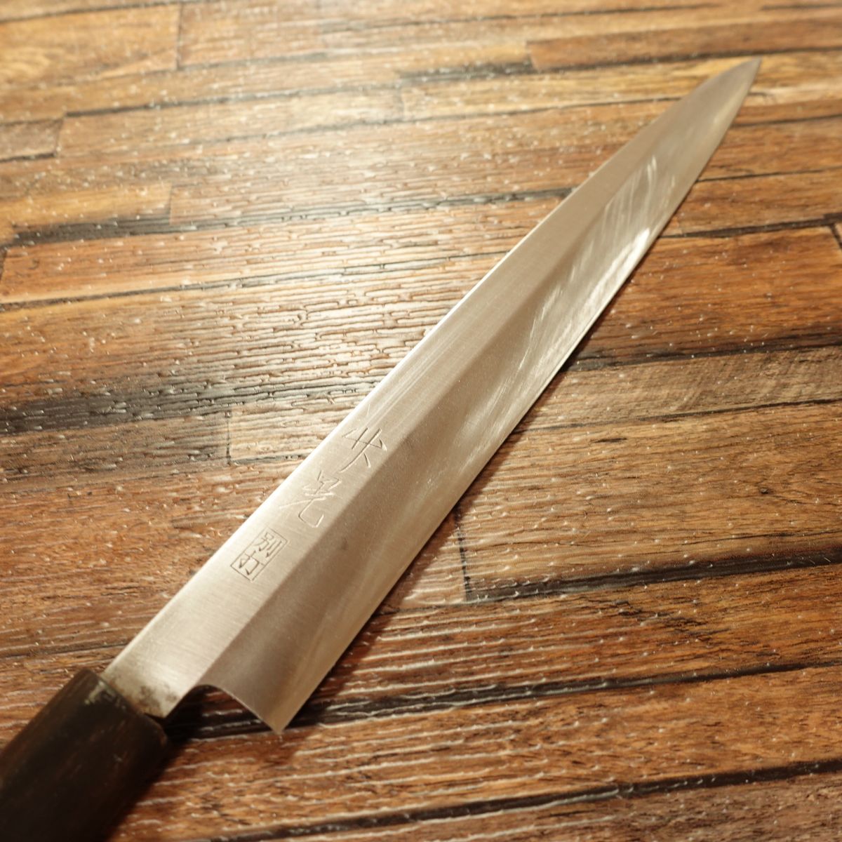 Takeaki Yanagiba Knife, Sharpened, Water Buffalo Handle, Sashimi Knife, Betsuuchi, Hagane Steel, 245mm