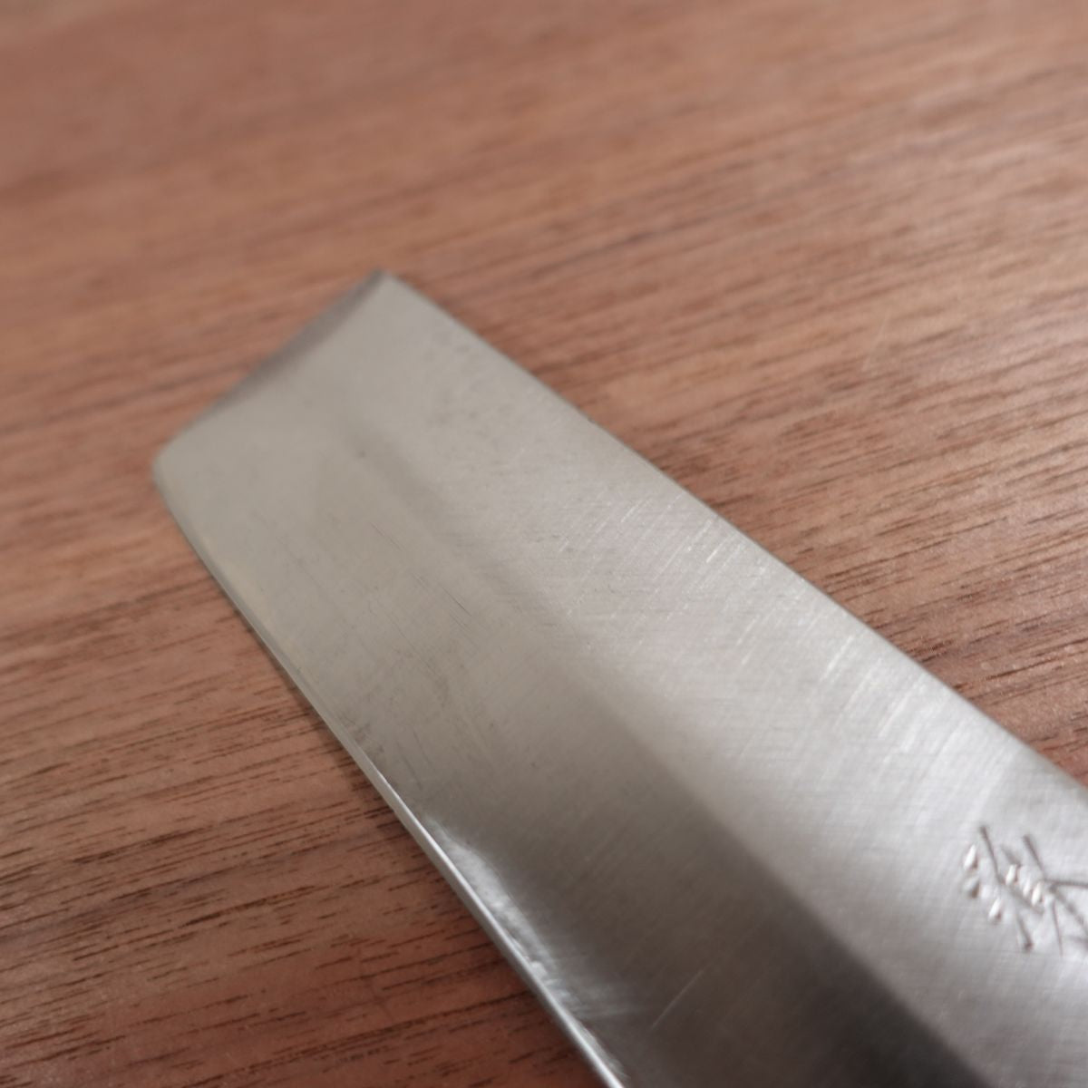 Minamoto Takafusa Usuba Knife, Sharpened, Left-Handed, White Water Buffalo Handle, Single Bevel, 180mm