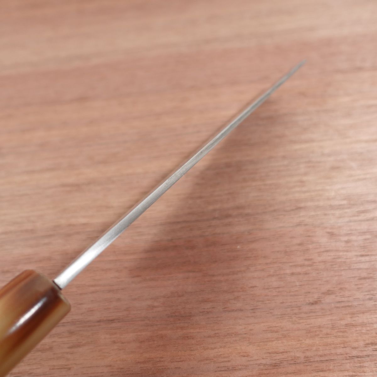 Minamoto Takafusa Usuba Knife, Sharpened, Left-Handed, White Water Buffalo Handle, Single Bevel, 180mm