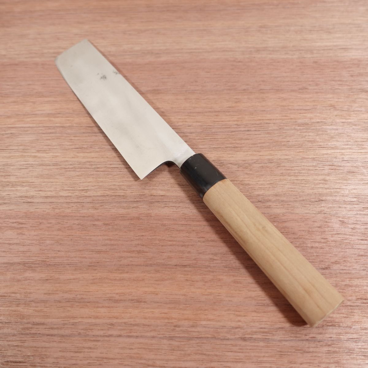 Minamoto Takafusa Usuba Knife, Sharpened, Water Buffalo Handle, Single Bevel, 180mm
