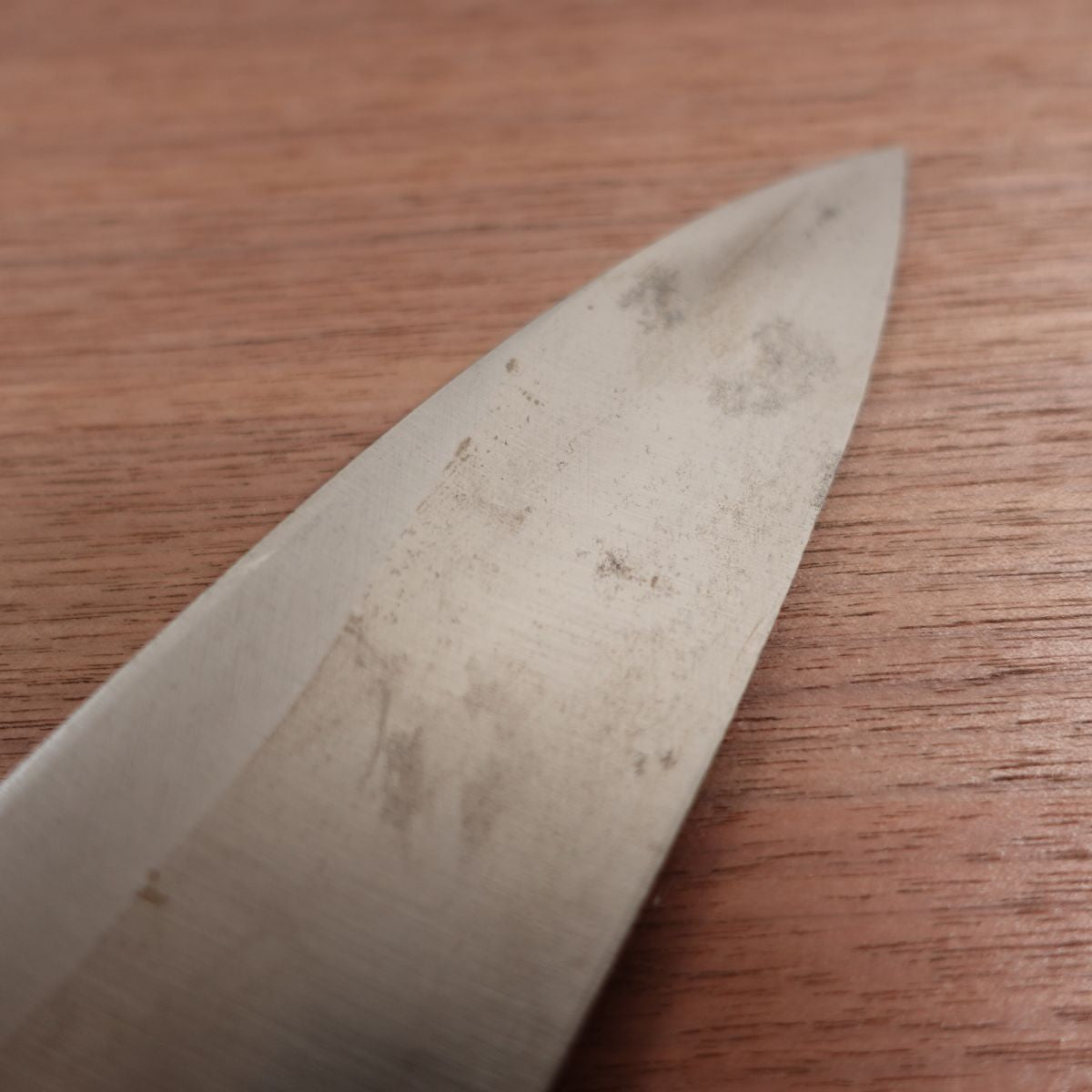 Minamoto Takafusa Deba Knife, Sharpened, Left-Handed, Water Buffalo Handle, Single Bevel, 155mm