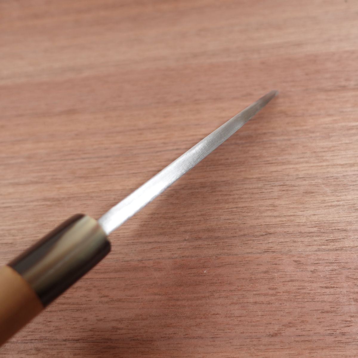 Minamoto Takafusa Deba Knife, Sharpened, Left-Handed, Water Buffalo Handle, Single Bevel, 155mm