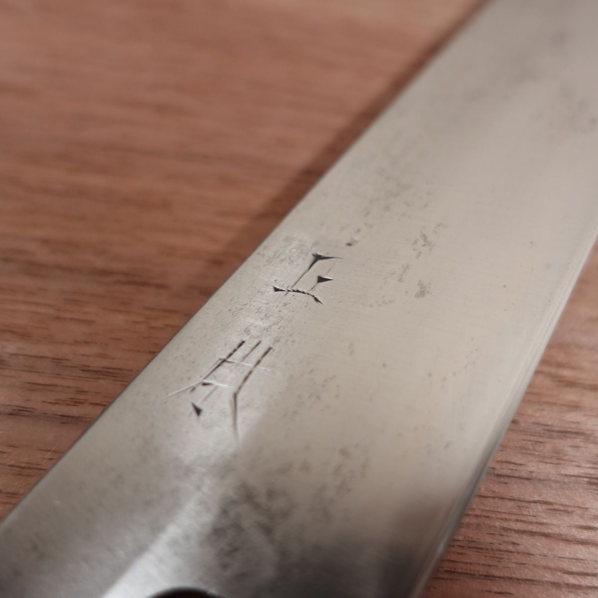 Masamoto Usuba Knife, Sharpened, Water Buffalo Handle, Single Bevel, Tapered Tip, Straight Edge Profile, 230mm