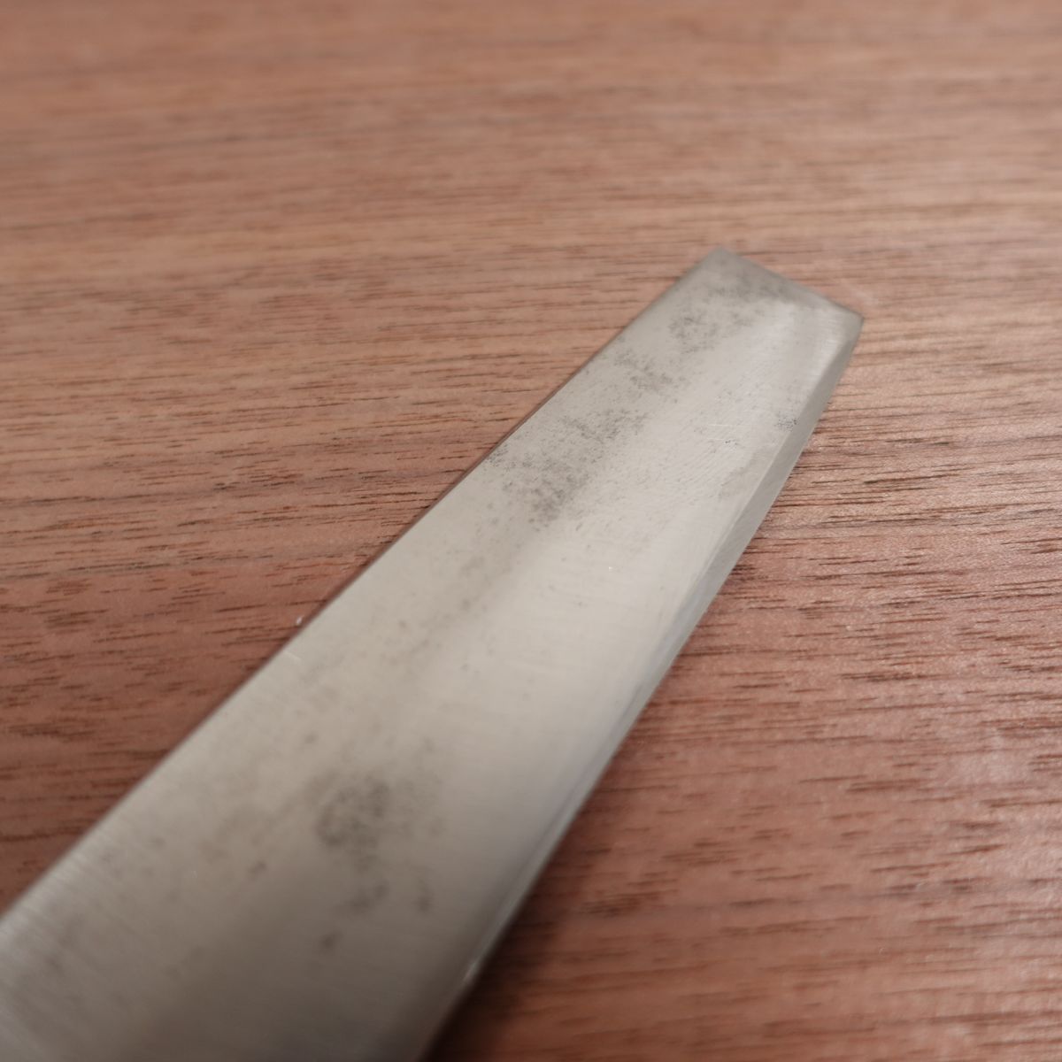 Masamoto Usuba Knife, Sharpened, Water Buffalo Handle, Single Bevel, Tapered Tip, Straight Edge Profile, 230mm