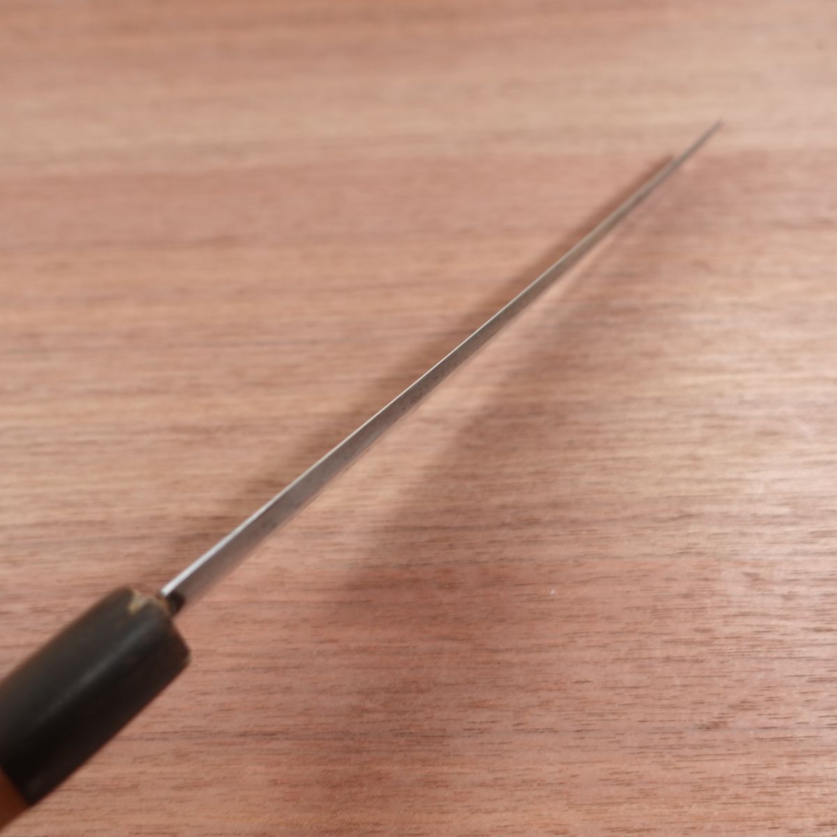 Masamoto Usuba Knife, Sharpened, Water Buffalo Handle, Single Bevel, Tapered Tip, Straight Edge Profile, 230mm