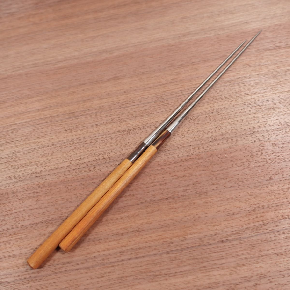 Moribashi Plating Chopsticks, Water Buffalo Ferrule, Stainless Steel, Tempura Chopsticks, 185mm