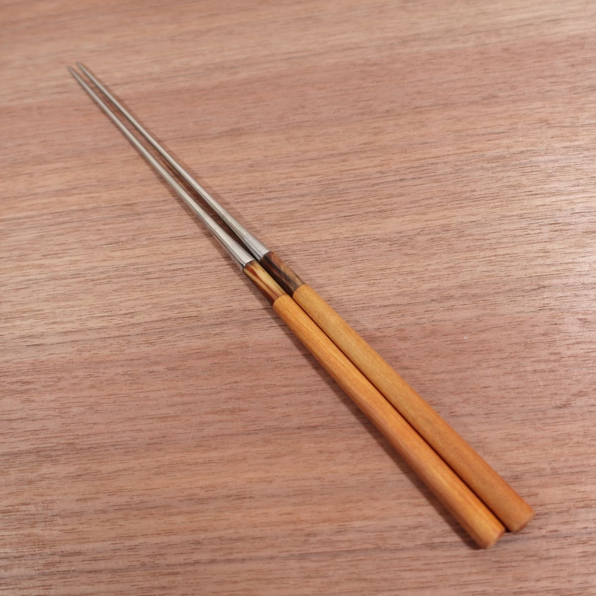 Moribashi Plating Chopsticks, Water Buffalo Ferrule, Stainless Steel, Tempura Chopsticks, 185mm