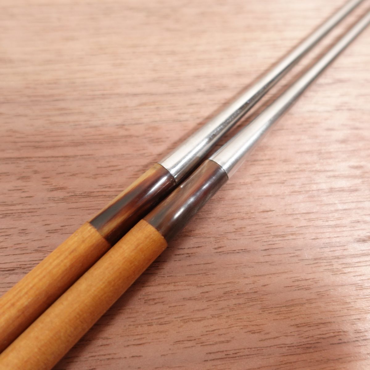 Moribashi Plating Chopsticks, Water Buffalo Ferrule, Stainless Steel, Tempura Chopsticks, 185mm