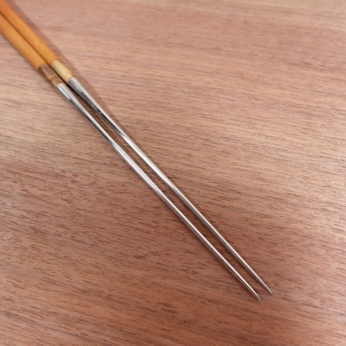 Moribashi Plating Chopsticks, Water Buffalo Ferrule, Stainless Steel, Tempura Chopsticks, 185mm