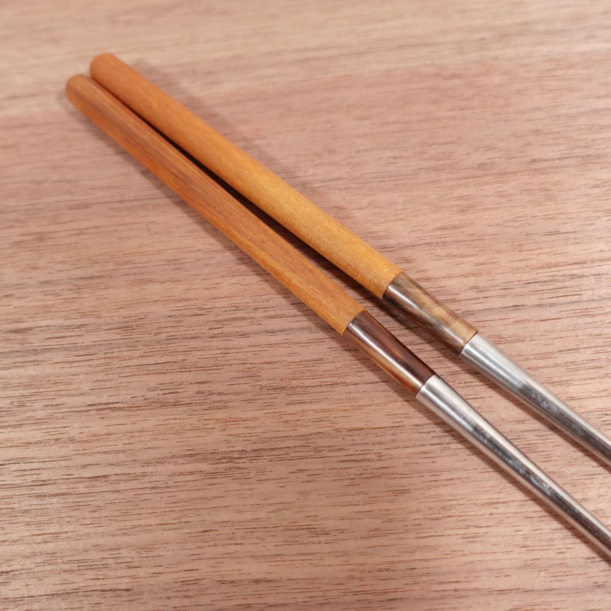 Moribashi Plating Chopsticks, Water Buffalo Ferrule, Stainless Steel, Tempura Chopsticks, 185mm