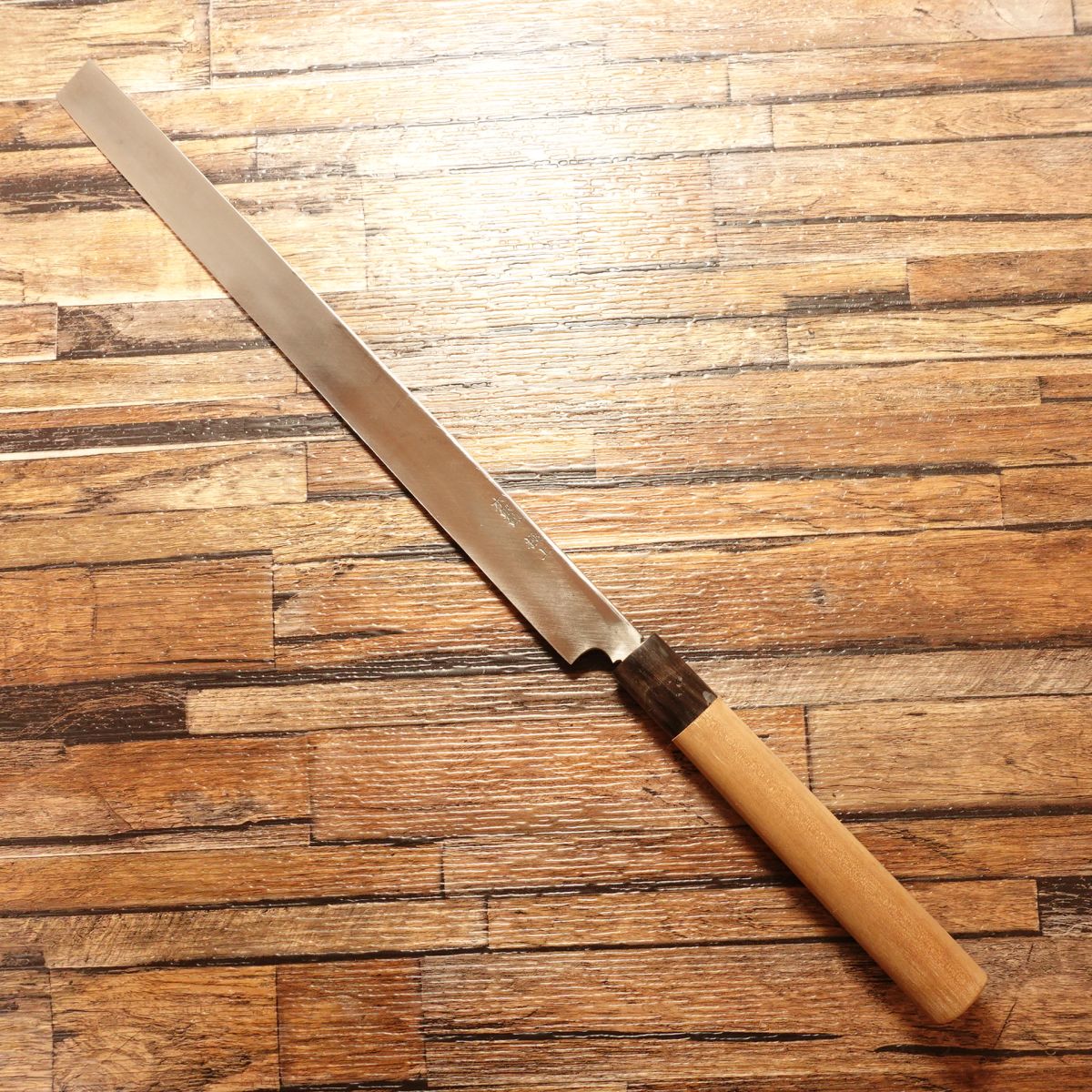 Sakai Hosen Takobiki Knife, Sharpened, Water Buffalo Handle, Hagane Steel, Traditional Forging, Premium Grade, 275mm
