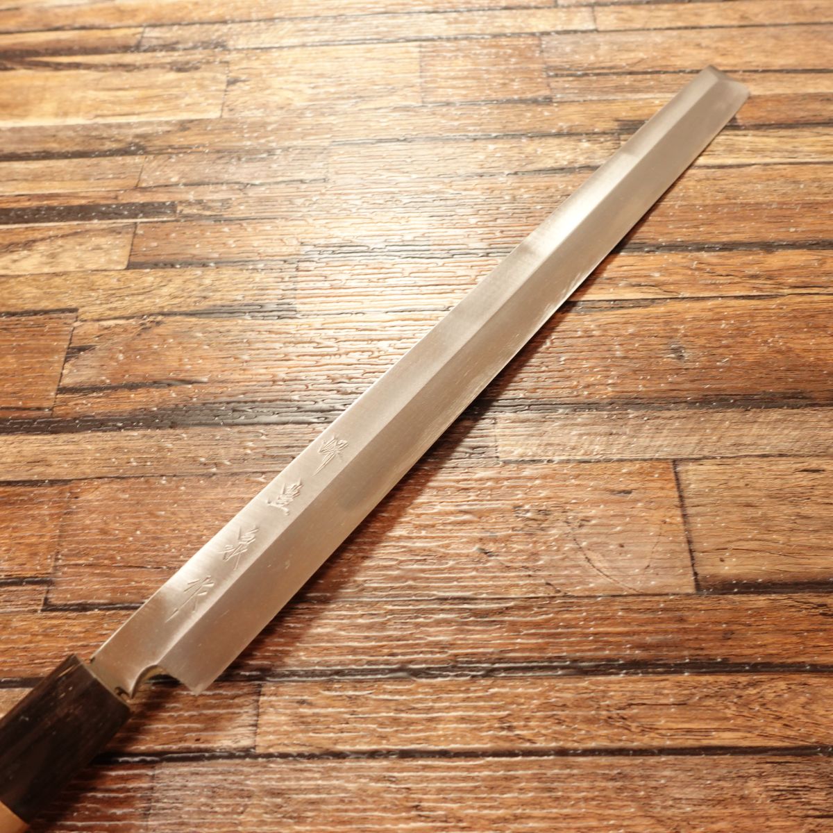 Sakai Hosen Takobiki Knife, Sharpened, Water Buffalo Handle, Hagane Steel, Traditional Forging, Premium Grade, 275mm