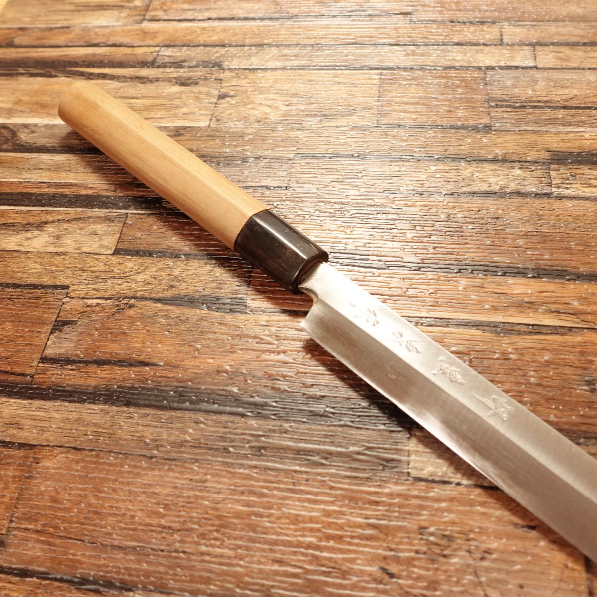 Sakai Hosen Takobiki Knife, Sharpened, Water Buffalo Handle, Hagane Steel, Traditional Forging, Premium Grade, 275mm