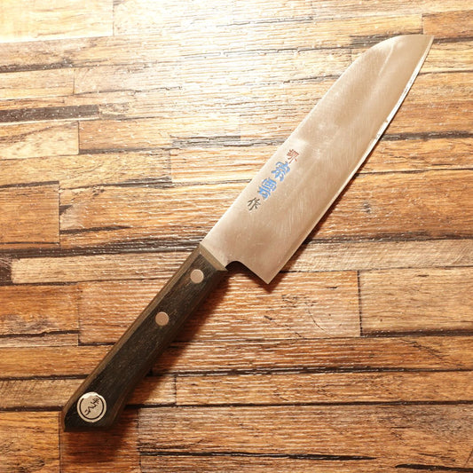 Sakai Soun Santoku Knife, Sharpened, Warikomi Construction, All-Purpose Knife, Handmade, 170mm