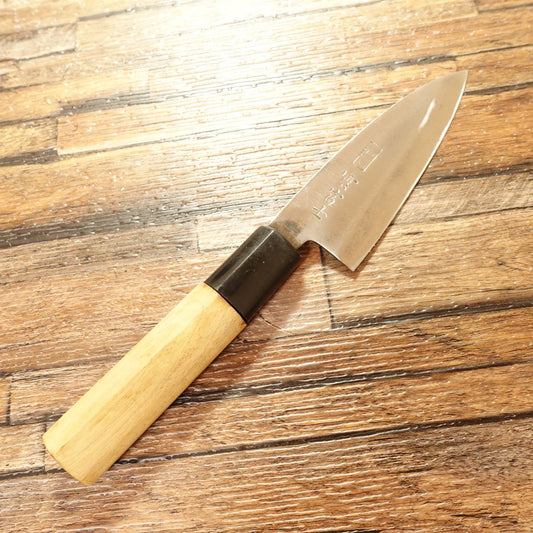 Kumofuji Aji-Kiri Knife, Sharpened, Special Selection, Small Deba, Double Bevel, 100mm