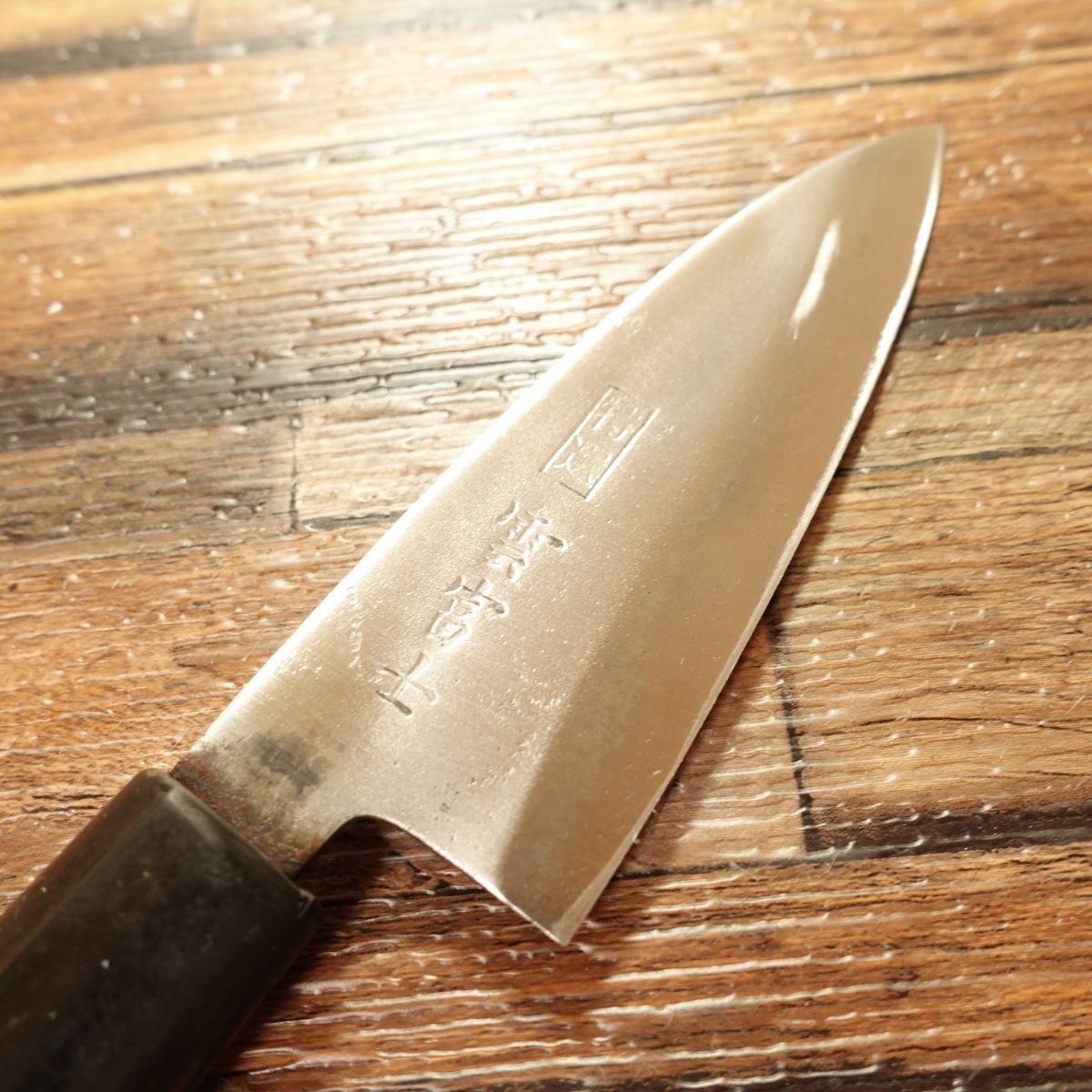 Kumofuji Aji-Kiri Knife, Sharpened, Special Selection, Small Deba, Double Bevel, 100mm