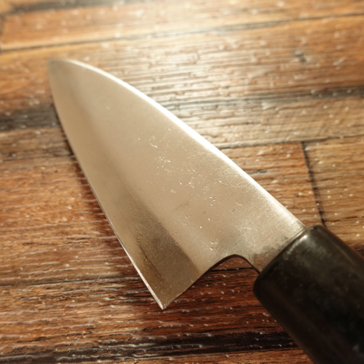 Kumofuji Aji-Kiri Knife, Sharpened, Special Selection, Small Deba, Double Bevel, 100mm
