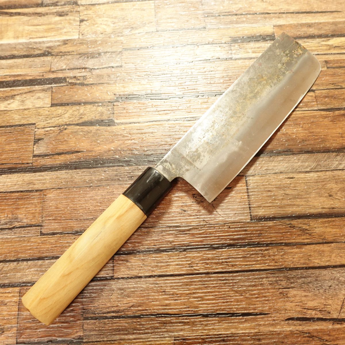 Kumofuji Nakiri Knife, Sharpened, Kurouchi Finish, Double Bevel, Vegetable Knife, Special Selection, 160mm