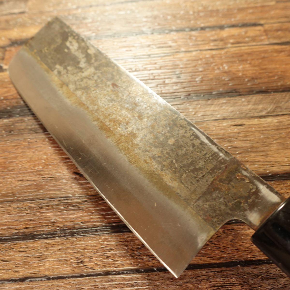 Kumofuji Nakiri Knife, Sharpened, Kurouchi Finish, Double Bevel, Vegetable Knife, Special Selection, 160mm