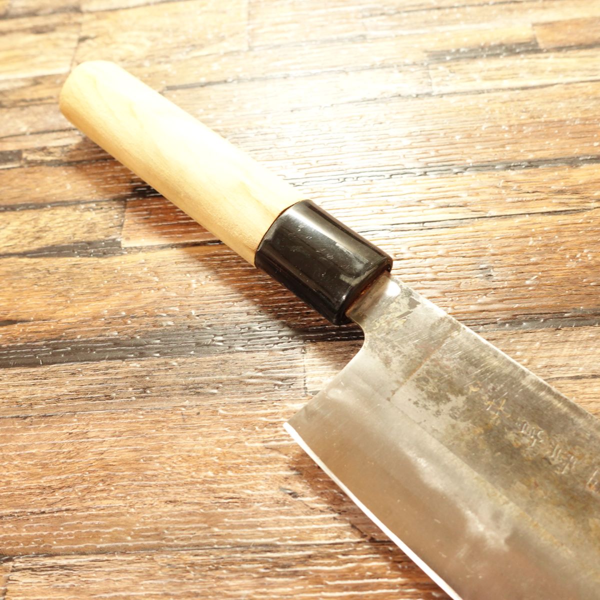 Kumofuji Nakiri Knife, Sharpened, Kurouchi Finish, Double Bevel, Vegetable Knife, Special Selection, 160mm