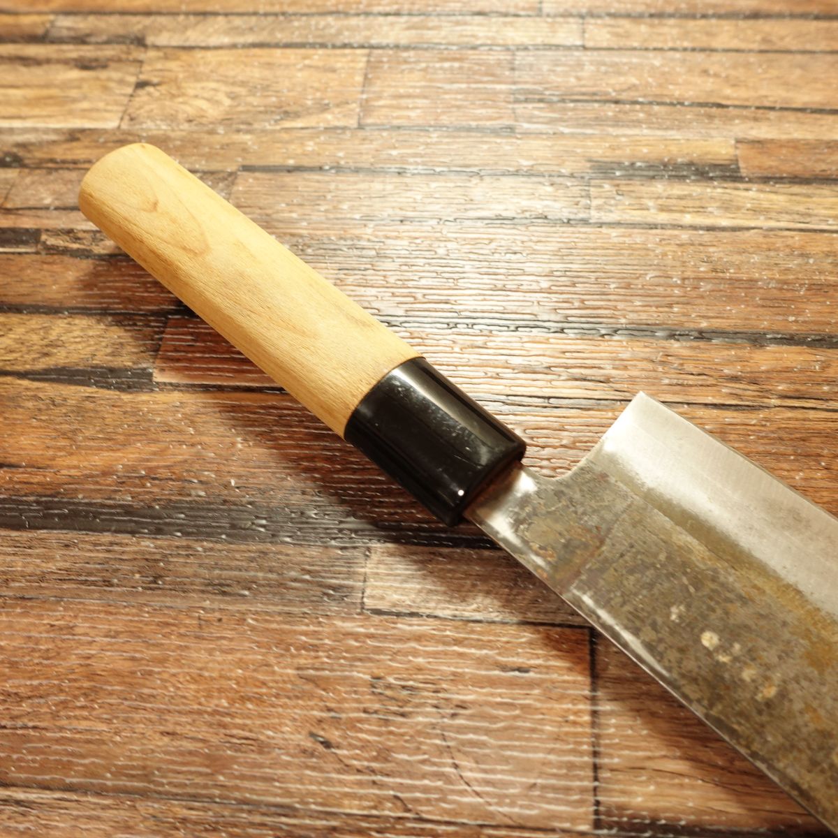 Kumofuji Nakiri Knife, Sharpened, Kurouchi Finish, Double Bevel, Vegetable Knife, Special Selection, 160mm