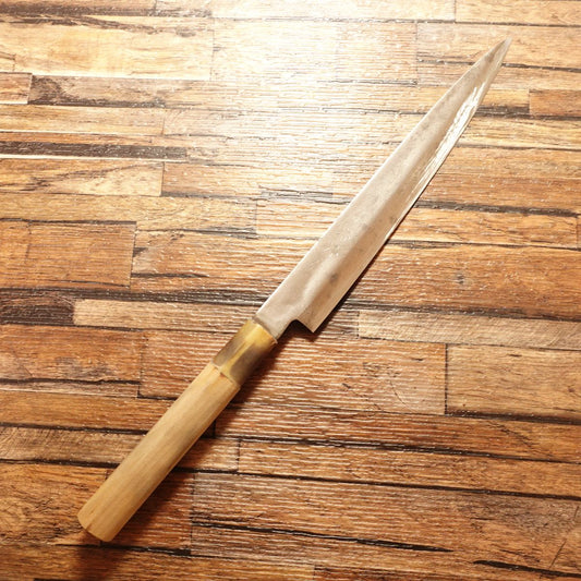 Sotan Yanagiba Knife, Sharpened, Sashimi Knife, Marble Handle, Hagane Steel, 215mm