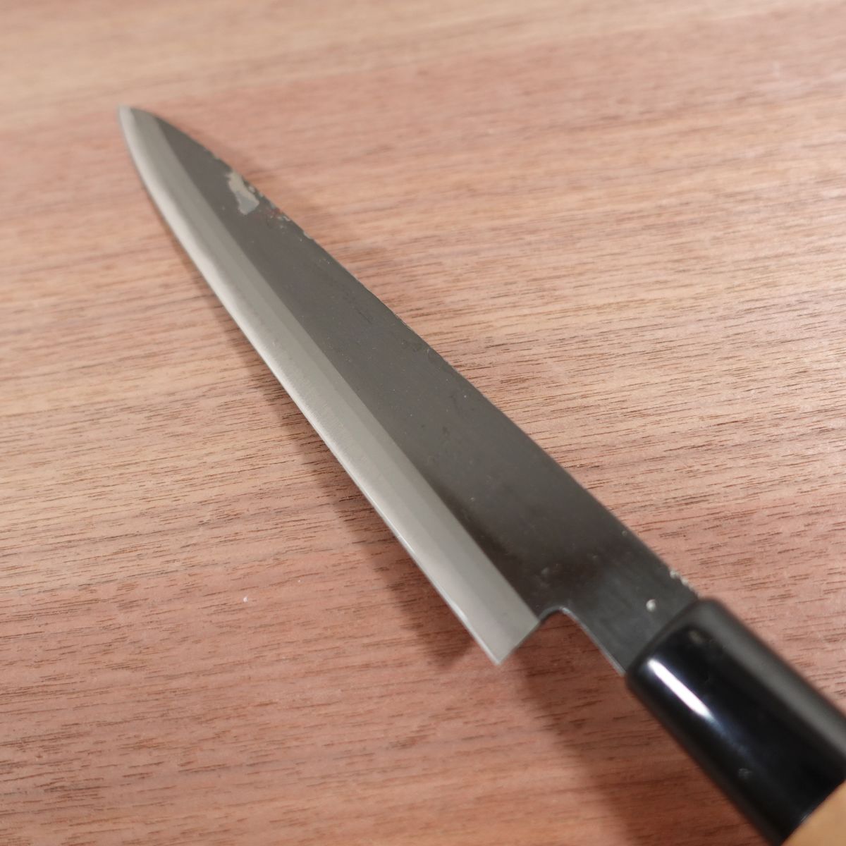 Kumofuji Yanagiba Knife, Sharpened, Kurouchi Finish, Double Bevel, Sashimi Knife, Special Selection, Sticker Attached, Nearly Unused, 210mm