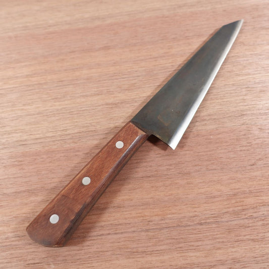 [HYPER REBORN] Honesuki Knife, Sharpened, Black Oxide Finish, Thick Blade, Sturdy, Single Bevel, Carbon Steel, Unbranded, 180mm