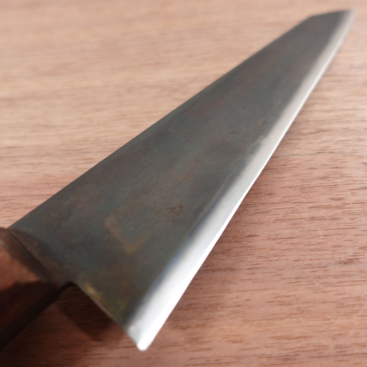 [HYPER REBORN] Honesuki Knife, Sharpened, Black Oxide Finish, Thick Blade, Sturdy, Single Bevel, Carbon Steel, Unbranded, 180mm