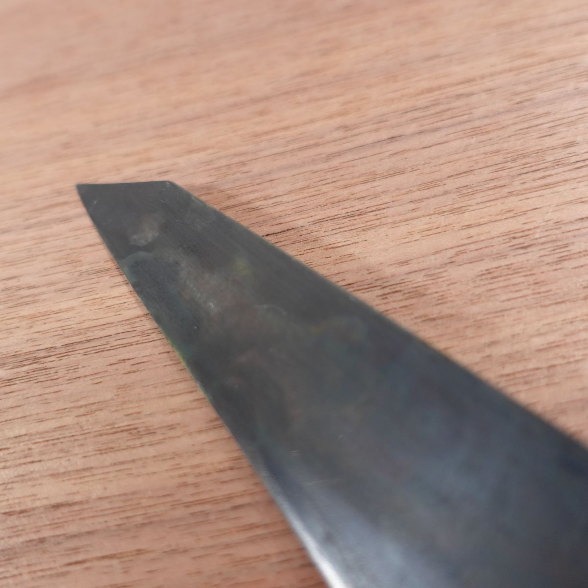 [HYPER REBORN] Honesuki Knife, Sharpened, Black Oxide Finish, Thick Blade, Sturdy, Single Bevel, Carbon Steel, Unbranded, 180mm