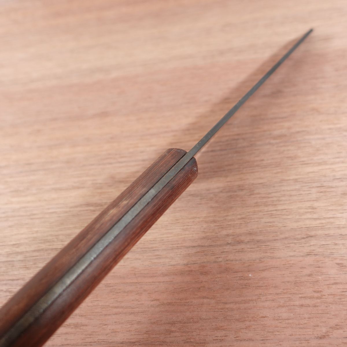 [HYPER REBORN] Honesuki Knife, Sharpened, Black Oxide Finish, Thick Blade, Sturdy, Single Bevel, Carbon Steel, Unbranded, 180mm
